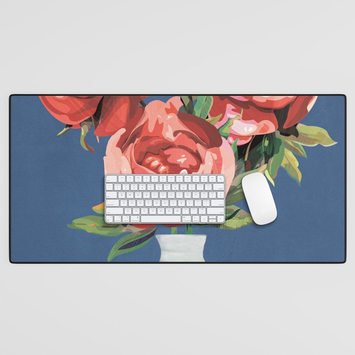 Vase of Flowers 2 Desk Mat Gallery Image 1