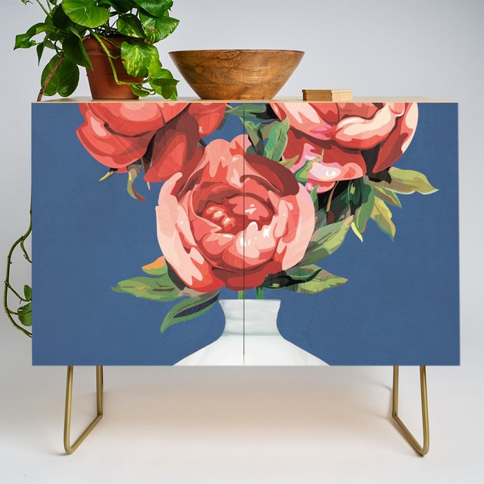 Vase of Flowers 2 Credenza Gallery Image 1