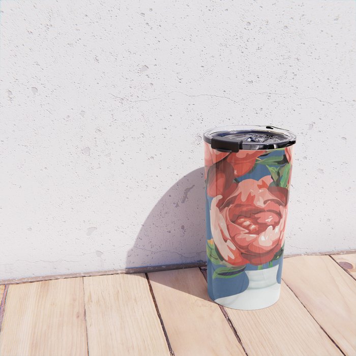Vase of Flowers 2 Travel Mug Gallery Image 4