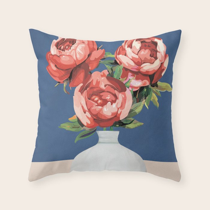 Vase of Flowers 2 Throw Pillow Gallery Image 6