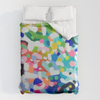 Rainbow Kaleidoscope by Ejaaz Haniff Colorful Art Abstract Painting Acrylic Painting Fun Shapes Pattern Duvet Cover Gallery Image 6