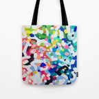 Rainbow Kaleidoscope by Ejaaz Haniff Colorful Art Abstract Painting Acrylic Painting Fun Shapes Pattern Tote Bag Gallery Image 1