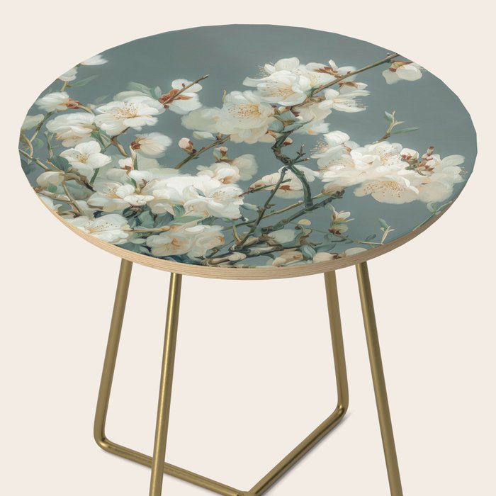 Cherry Blossom Painting Japanese Wall Art Floral Print Wabi Sabi Art Sage Green Poster japandi Art Side Table Gallery Image 2