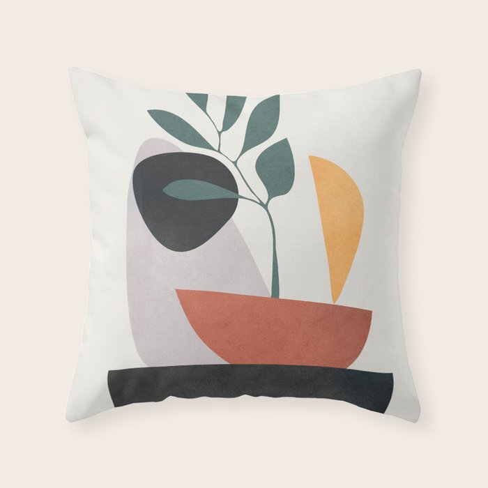 Abstract Shapes No 23 Throw Pillow Gallery Image 6