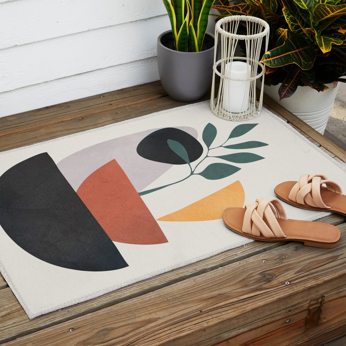 Abstract Shapes No 23 Outdoor Rug Gallery Image 2