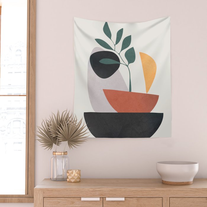 Abstract Shapes No 23 Wall Tapestry Gallery Image 2