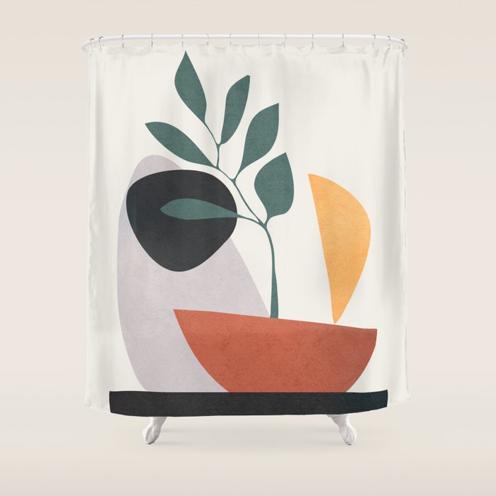 Abstract Shapes No 23 Shower Curtain Gallery Image 1