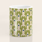 Space Age Rocket Ships - Atomic Age Mid-Century Modern Pattern in Mid Mod Beige and Olive Coffee Mug Gallery Image 4