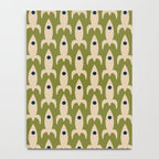 Space Age Rocket Ships - Atomic Age Mid-Century Modern Pattern in Mid Mod Beige and Olive Notebook Gallery Image 4