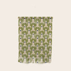 Space Age Rocket Ships - Atomic Age Mid-Century Modern Pattern in Mid Mod Beige and Olive Wall Hanging Gallery Image 1