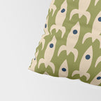 Space Age Rocket Ships - Atomic Age Mid-Century Modern Pattern in Mid Mod Beige and Olive Pillow Sham Gallery Image 4
