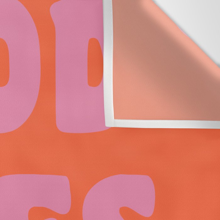 Retro Good Vibes Only Lettering in Pink and Orange Wall Tapestry Gallery Image 3