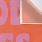 Retro Good Vibes Only Lettering in Pink and Orange Wall Tapestry Gallery Image 3