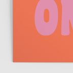 Retro Good Vibes Only Lettering in Pink and Orange Poster Gallery Image 3