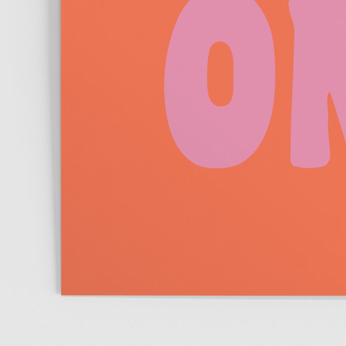 Retro Good Vibes Only Lettering in Pink and Orange Poster Gallery Image 3