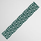 Mid Century Modern Geometric 04 Dark Green Table Runner Gallery Image 3