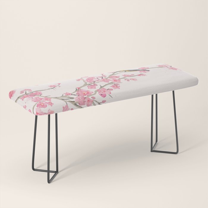 Birds and cherry blossoms Bench Gallery Image 1