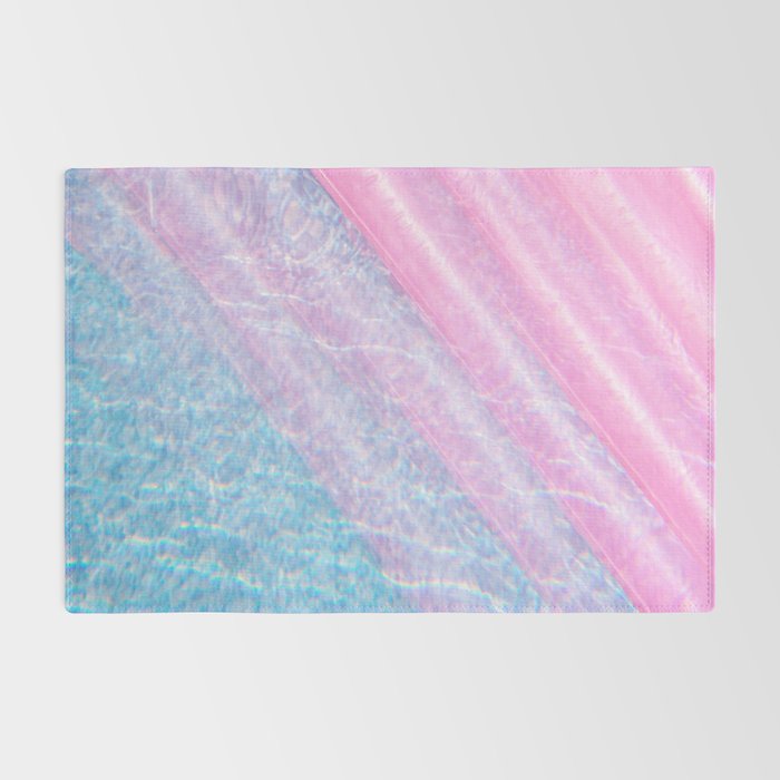 Soft Summer Light 1 - Pastel Pool Water Abstract Rug Gallery Image 2