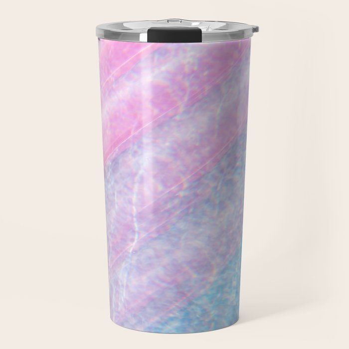 Soft Summer Light 1 - Pastel Pool Water Abstract Travel Mug Gallery Image 1