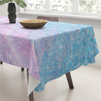 Soft Summer Light 1 - Pastel Pool Water Abstract Tablecloth Gallery Image 3