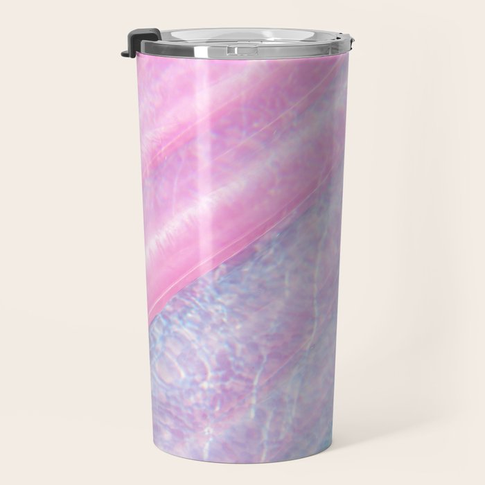 Soft Summer Light 1 - Pastel Pool Water Abstract Travel Mug Gallery Image 3