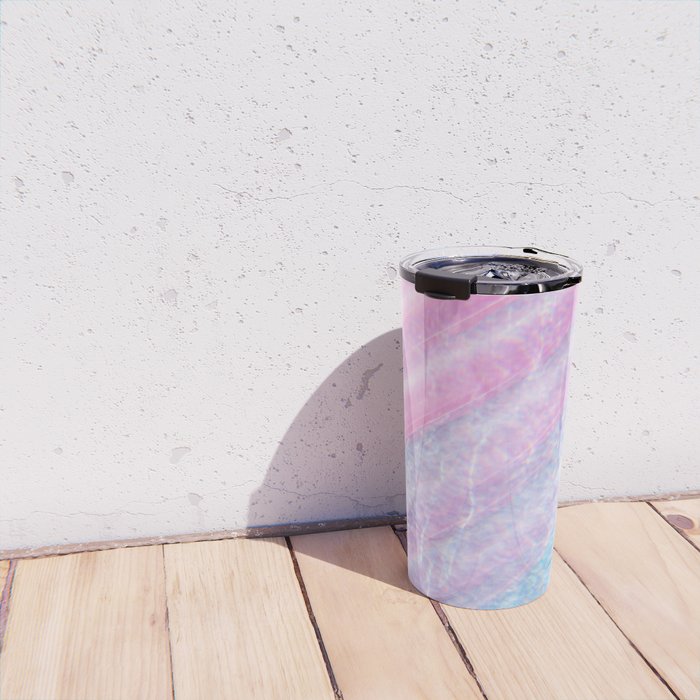 Soft Summer Light 1 - Pastel Pool Water Abstract Travel Mug Gallery Image 4
