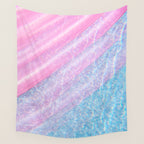 Soft Summer Light 1 - Pastel Pool Water Abstract Wall Tapestry Gallery Image 4