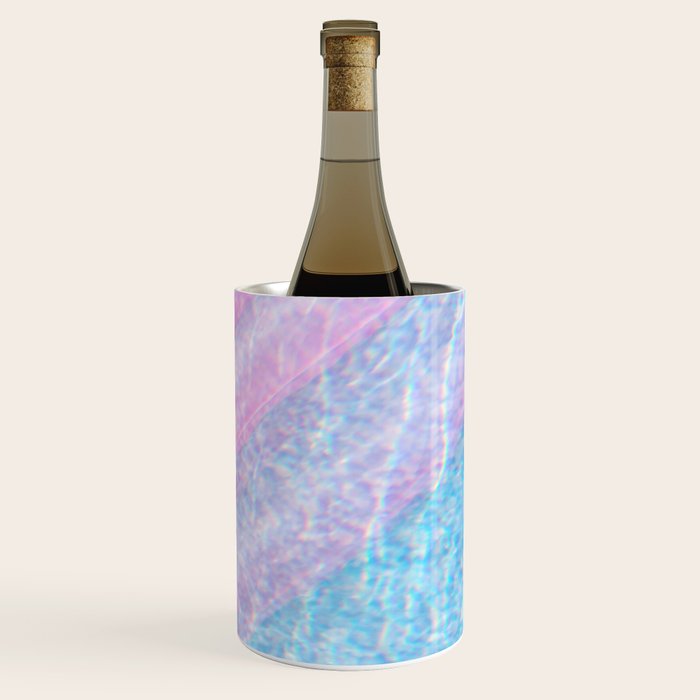 Soft Summer Light 1 - Pastel Pool Water Abstract Wine Chiller Gallery Image 3