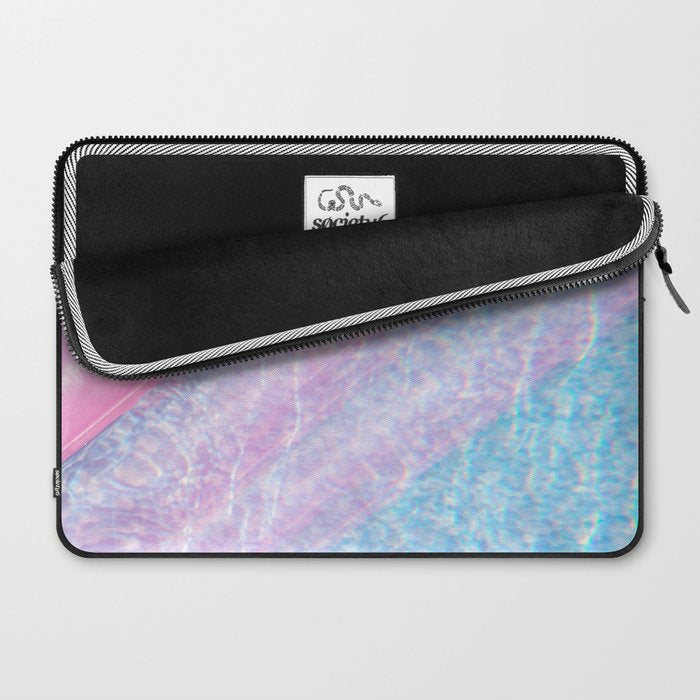 Soft Summer Light 1 - Pastel Pool Water Abstract Laptop Sleeve Gallery Image 2