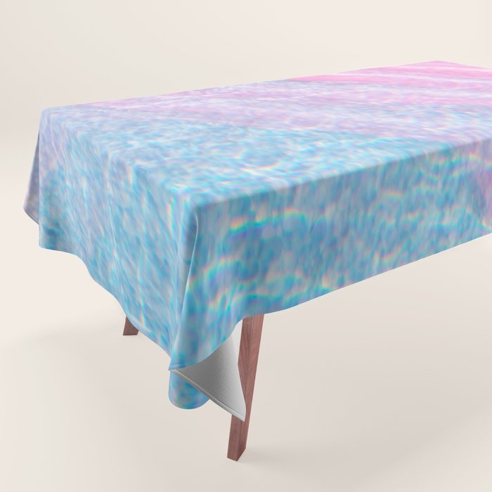 Soft Summer Light 1 - Pastel Pool Water Abstract Tablecloth Gallery Image 1