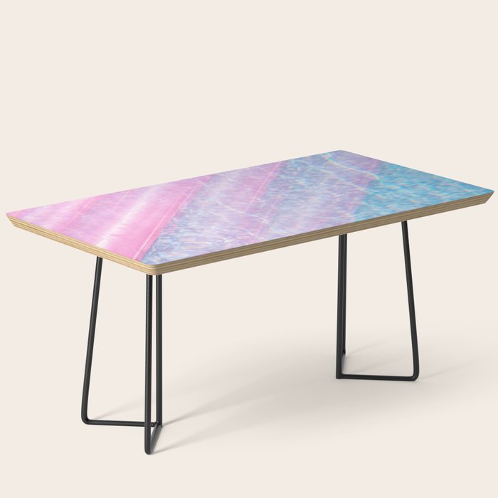 Soft Summer Light 1 - Pastel Pool Water Abstract Coffee Table Gallery Image 1