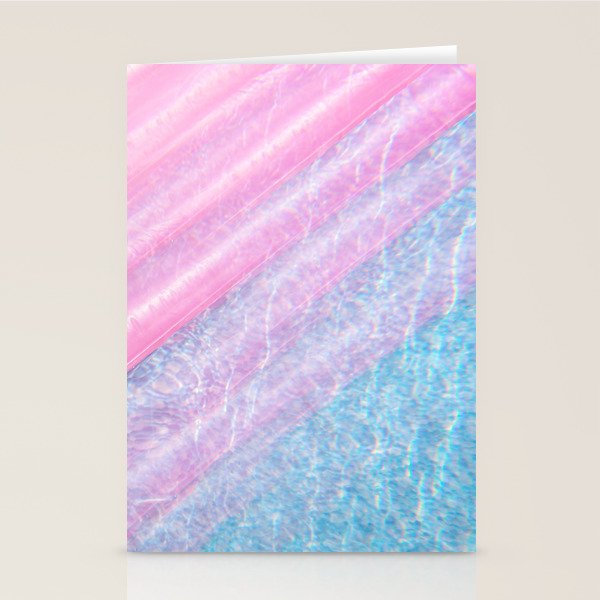 Soft Summer Light 1 - Pastel Pool Water Abstract Stationery Card Gallery Image 2