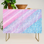 Soft Summer Light 1 - Pastel Pool Water Abstract Credenza Gallery Image 1