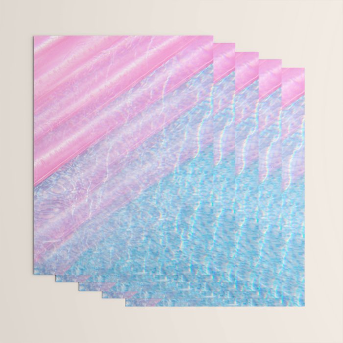 Soft Summer Light 1 - Pastel Pool Water Abstract Wrapping Paper Gallery Image 3