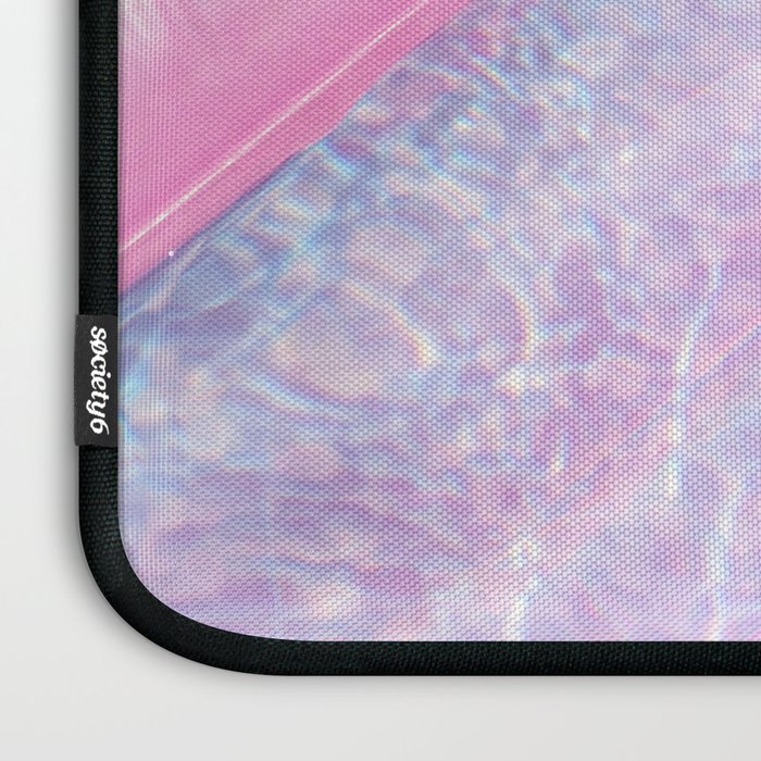 Soft Summer Light 1 - Pastel Pool Water Abstract Laptop Sleeve Gallery Image 3