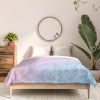 Soft Summer Light 1 - Pastel Pool Water Abstract Comforter Gallery Image 3