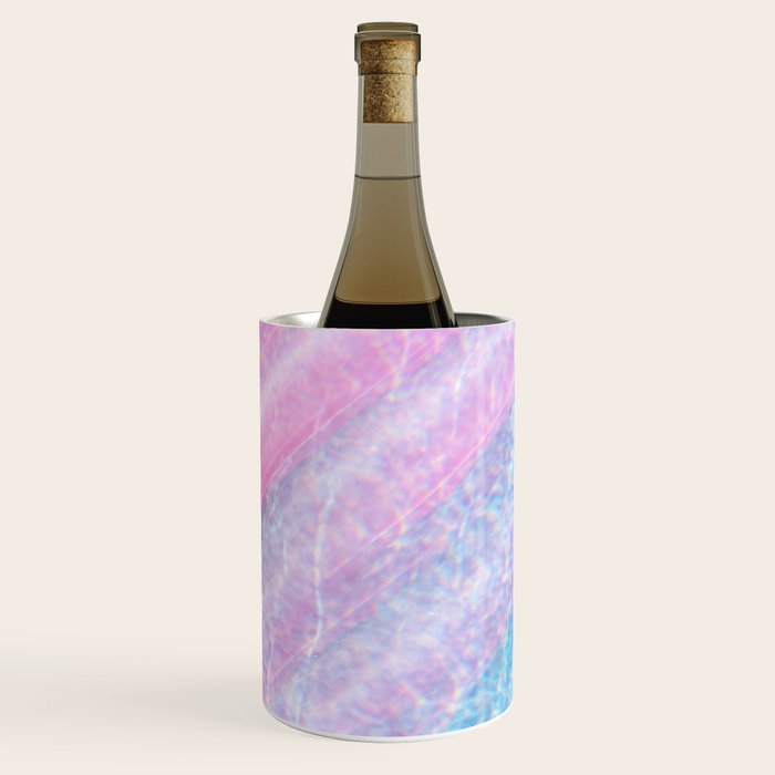 Soft Summer Light 1 - Pastel Pool Water Abstract Wine Chiller Gallery Image 1