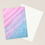 Soft Summer Light 1 - Pastel Pool Water Abstract Stationery Card Gallery Image 2