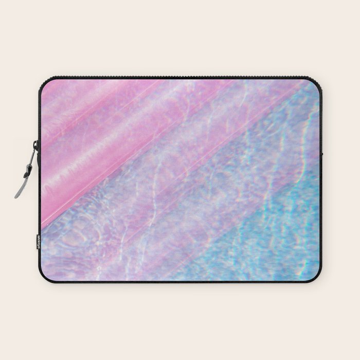 Soft Summer Light 1 - Pastel Pool Water Abstract Laptop Sleeve Gallery Image 1