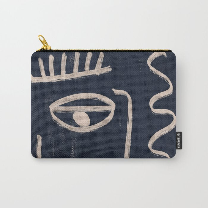 Abstract Face 23 Carry All Pouch Gallery Image 1