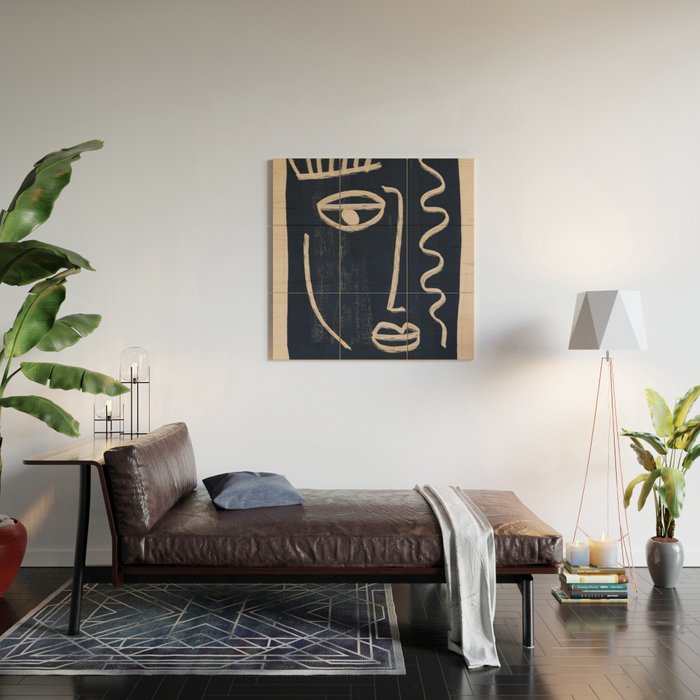 Abstract Face 23 Wood Wall Art Gallery Image 2