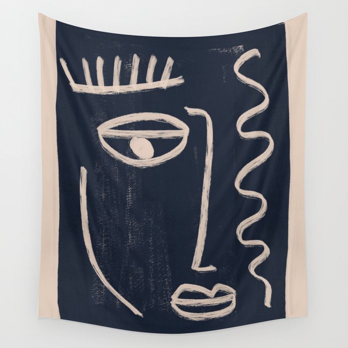 Abstract Face 23 Wall Tapestry Gallery Image 4