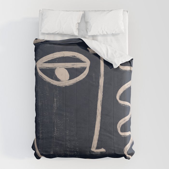 Abstract Face 23 Comforter Gallery Image 1