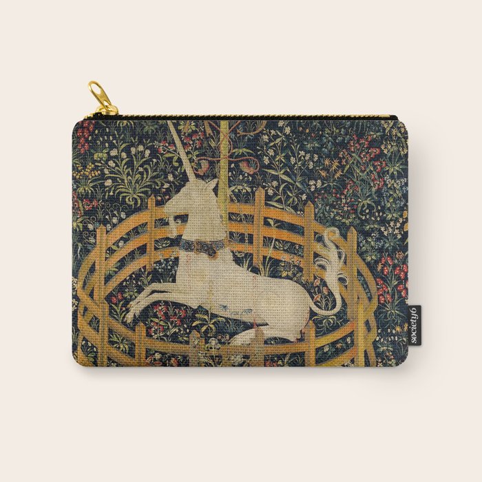 The Unicorn Rests in a Garden from the Unicorn Tapestries Carry All Pouch Gallery Image 1