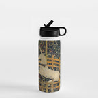 The Unicorn Rests in a Garden from the Unicorn Tapestries Water Bottle Gallery Image 1