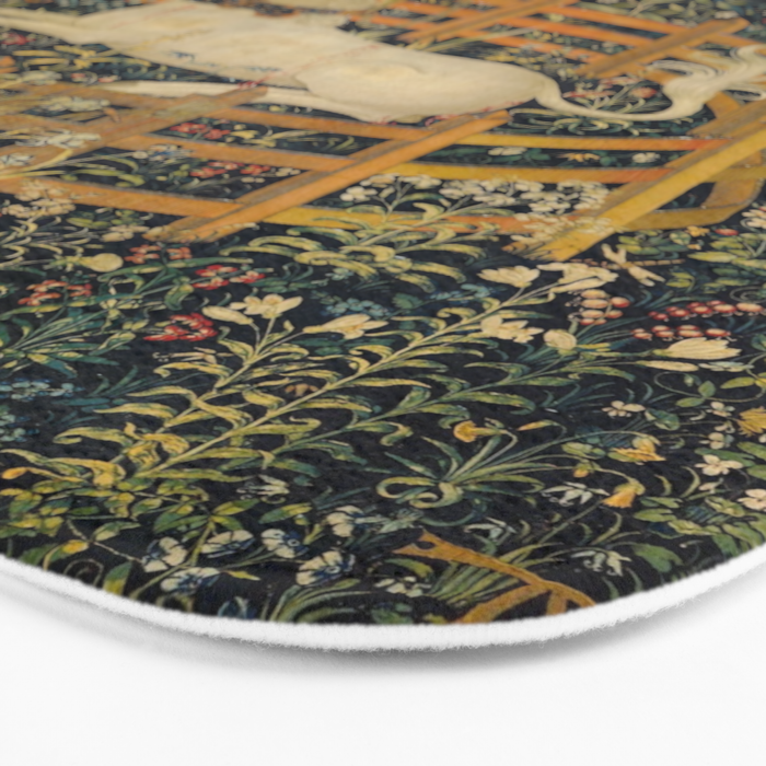 The Unicorn Rests in a Garden from the Unicorn Tapestries Bath Mat Gallery Image 3
