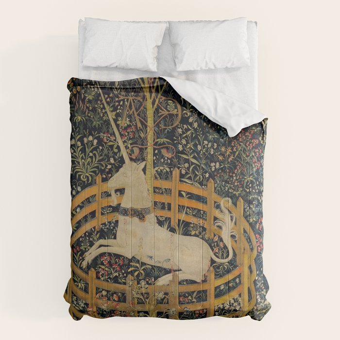 The Unicorn Rests in a Garden from the Unicorn Tapestries Comforter Gallery Image 1