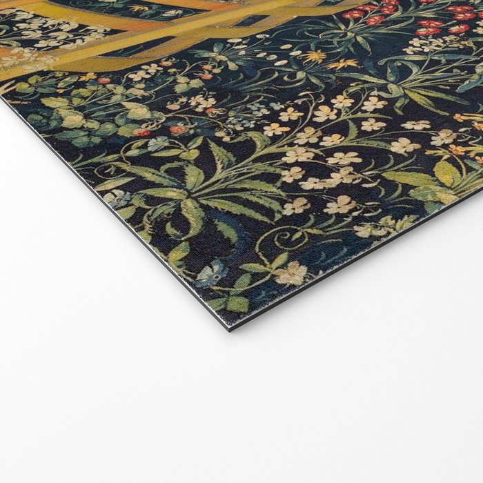 The Unicorn Rests in a Garden from the Unicorn Tapestries Welcome Mat Gallery Image 2