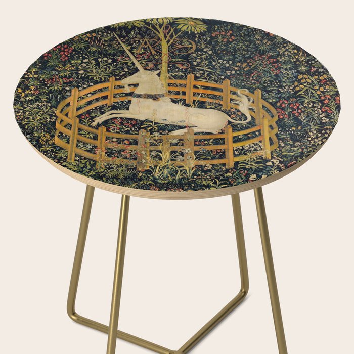 The Unicorn Rests in a Garden from the Unicorn Tapestries Side Table Gallery Image 2