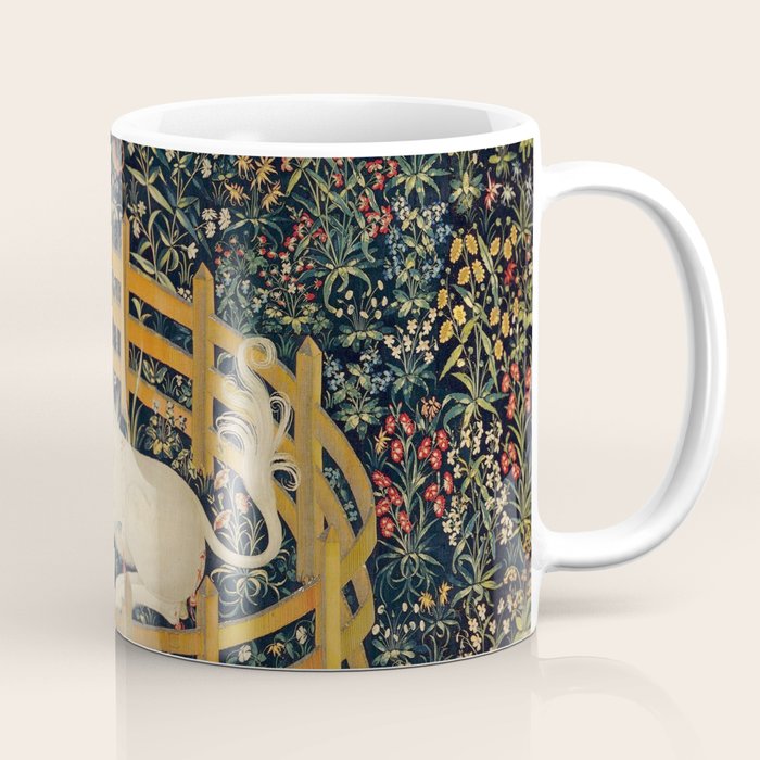 The Unicorn Rests in a Garden from the Unicorn Tapestries Coffee Mug Gallery Image 1